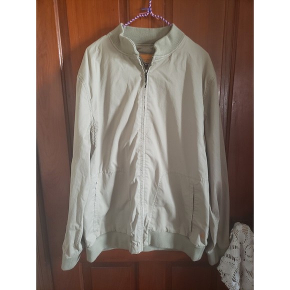 Mens Field And Stream Fishing Jacket Size XL Beige Casual Hiking Windbreaker - Picture 1 of 9
